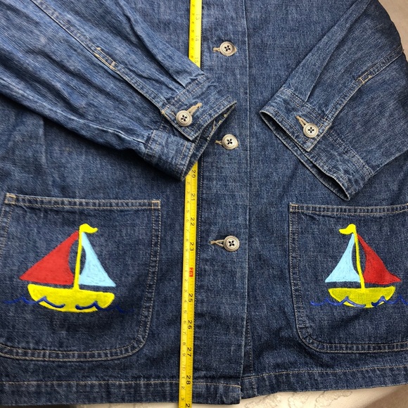 Jean Jacket Large, Hand Designed - Picture 7 of 8